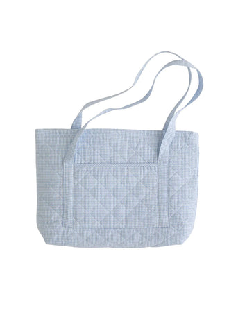 Quilted Luggage Tote Bag in Lt. Blue