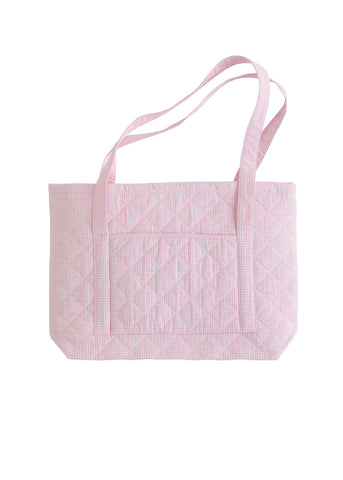 Quilted Luggage Tote Bag in Lt. Pink