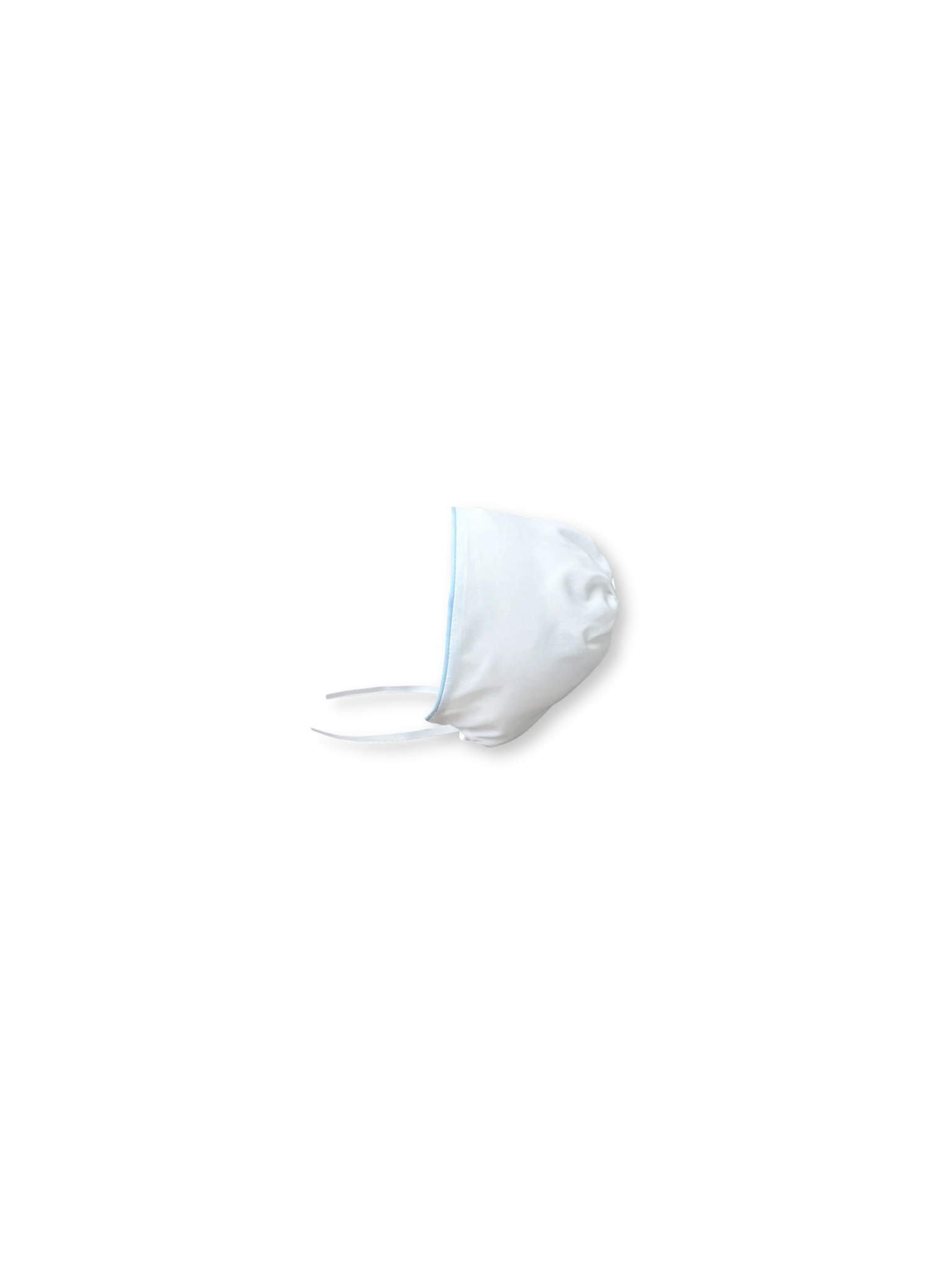 Rock-A-Bye Baby Bonnet- White/Blue