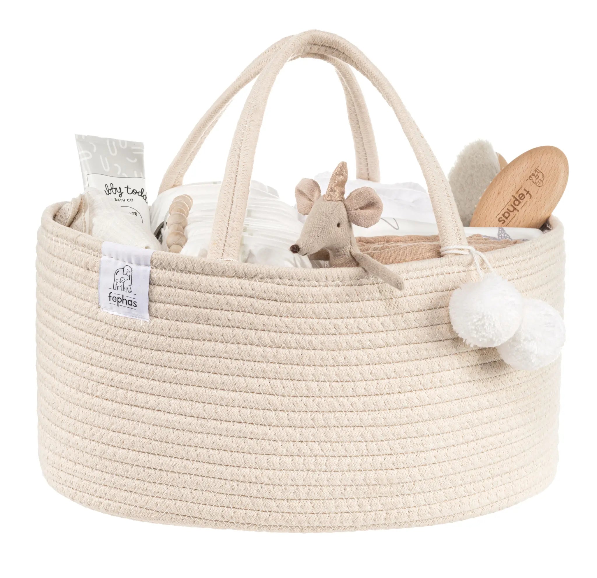 Rope Diaper Caddy- Beige