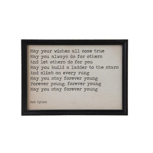 Framed Art- "May Your Wishes All Come True"