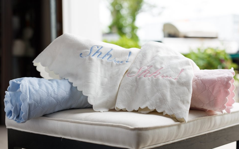 Nanas Single Face Quilted Plush Baby Blanket 30x40- Ivory