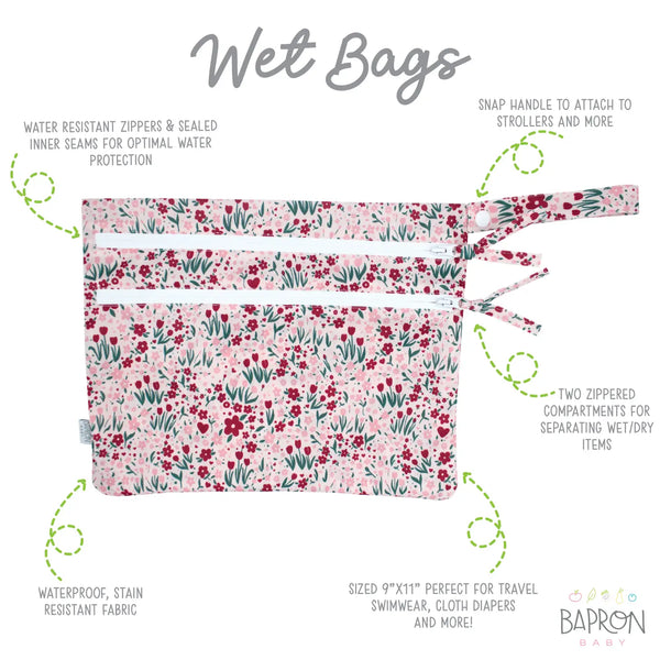 Waterproof Wet Bag- Blushing Blooms