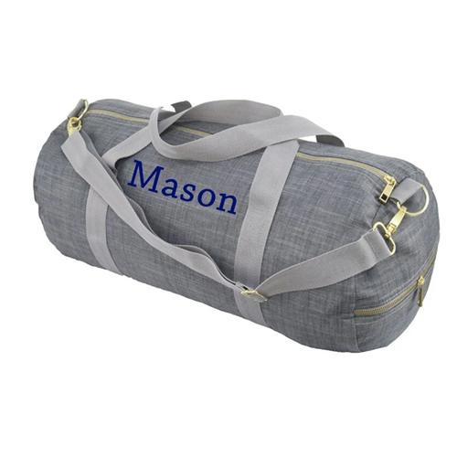 Weekender Duffel- Grey Chambray