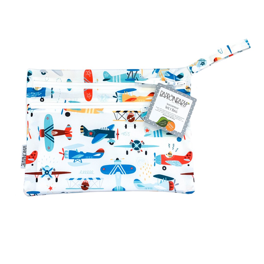 Waterproof Wet Bag- Retro Airplanes