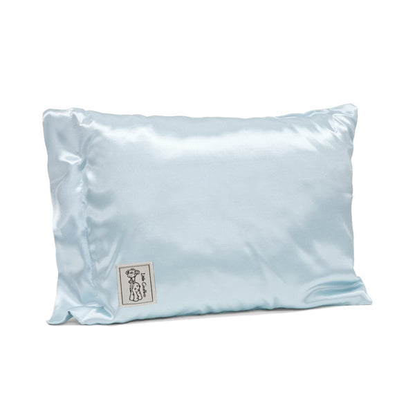 Solid Satin Nap Pillow- Blue
