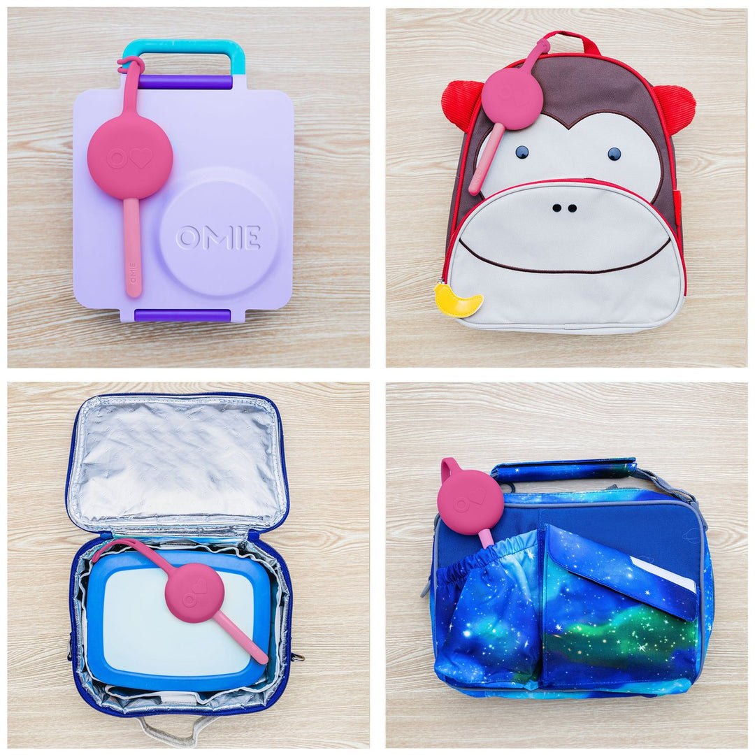 Fork, Spoon + Pod Set- Bubble Pink